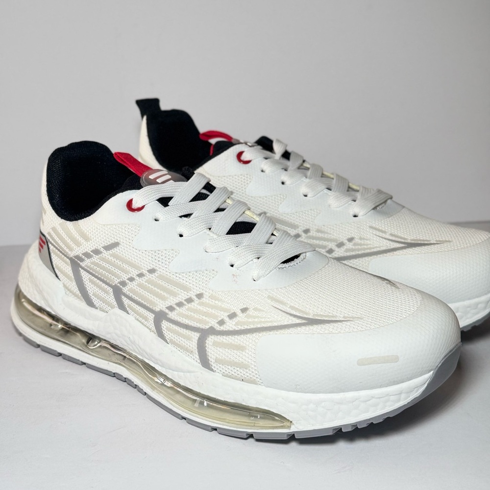 Men's White Athletic Air-Cushion Running Shoes